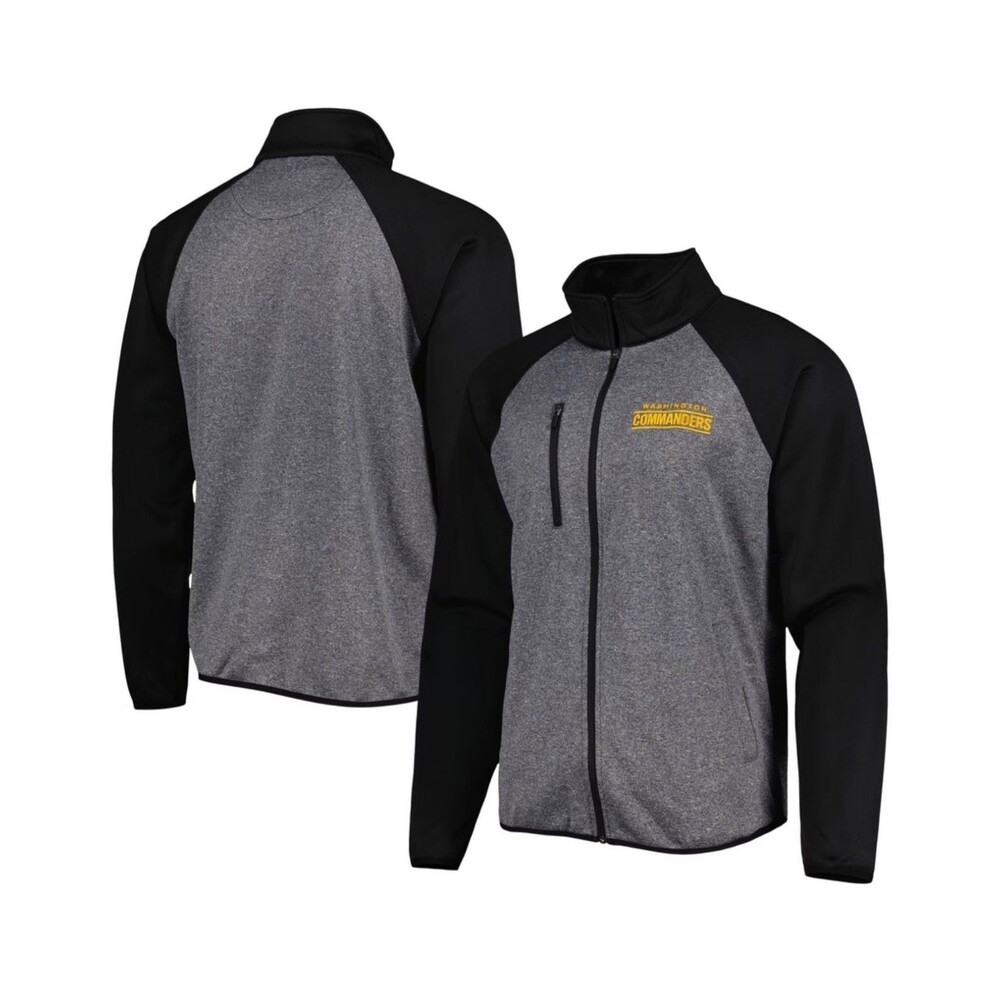 NEW Mens NFL Washington Commanders MSX Full Zip Track Jacket Gray Black Coat
